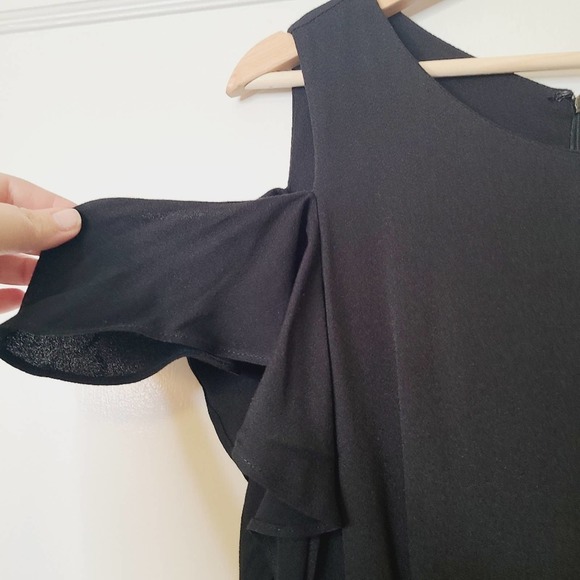 Anthropologie Greylin Black Cold Shoulder Romper - Picture 4 of 7